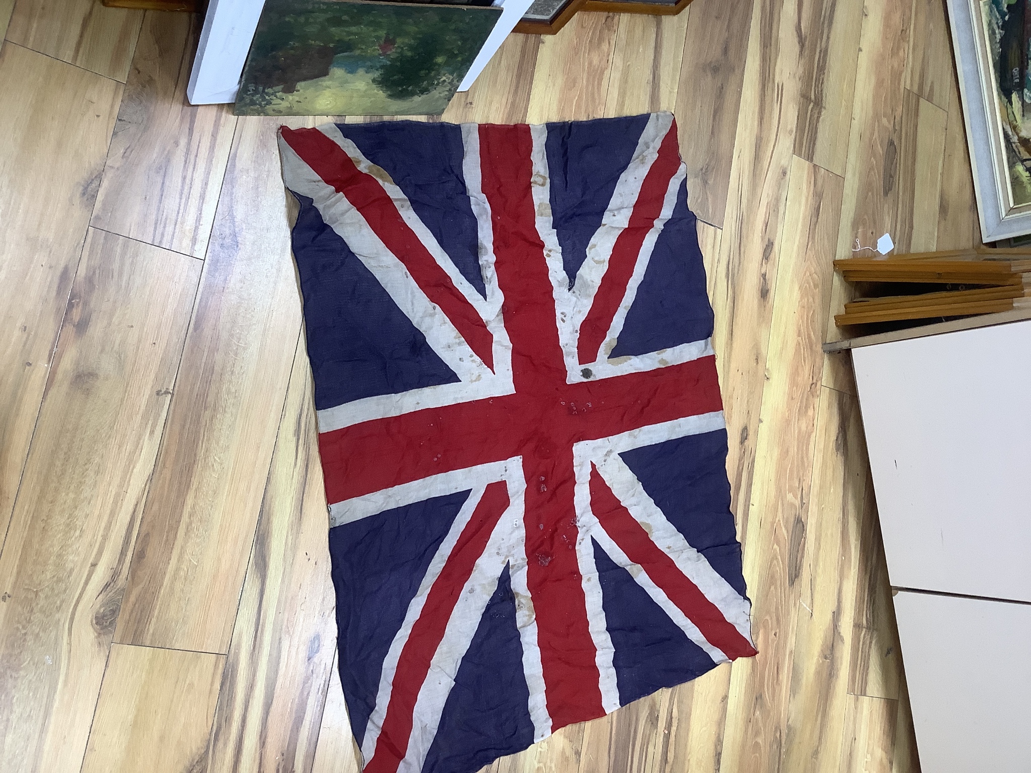 A large German Third Reich flag, 300 x 160cm, a Japan Rising Sun flag, 260cm, and other national flags